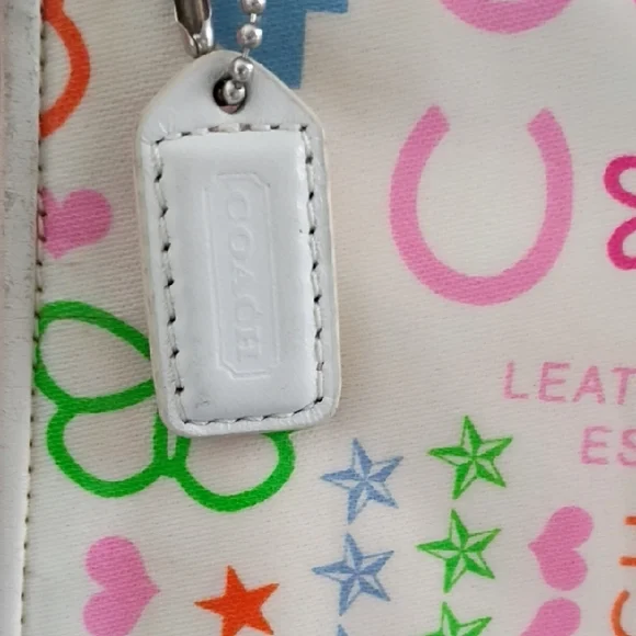 Coach Colorful Logo Wristlet *GUC* Comes With Coach Dust Bag - Picture 3 of 10